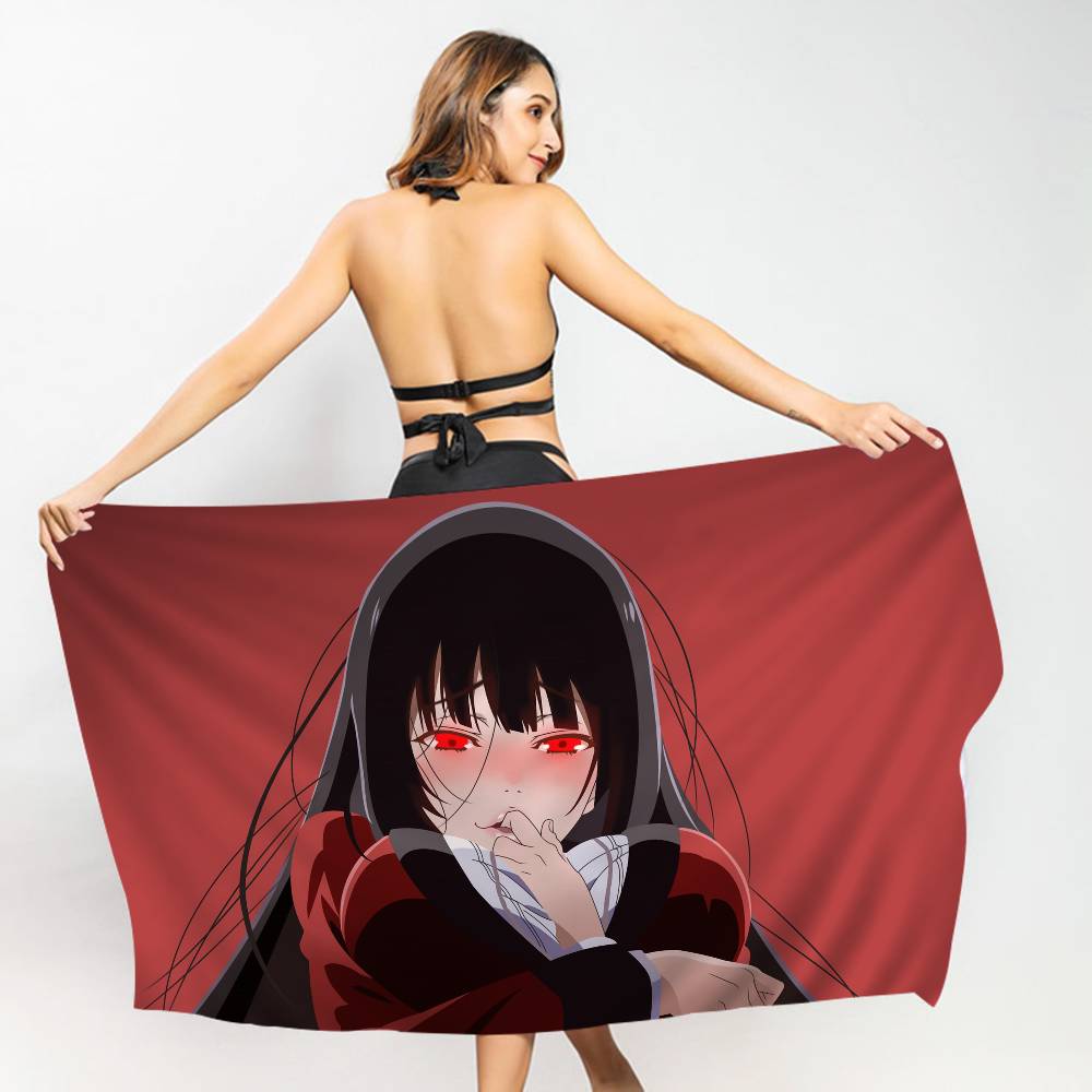

Comic K-kakegurui Microfiber Beach Towel Absorbent Quick Dry Soft Yoga Swimming Resort Mountain Climbing Towel W30*H60(CM)