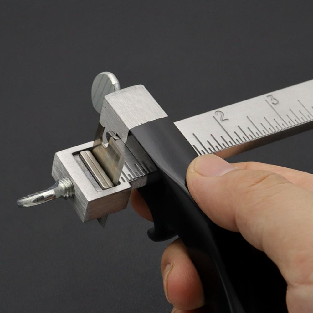Professional Leather Belt Cutter Gauge For Drawing Leather Belt Diy Strip Tool Hand Cutting Leather Tools With 2 Sharp Blades