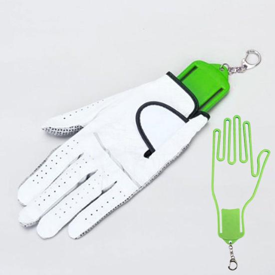 Golf Glove Holder Glove Stretcher Hanger with Keychain Golf Gloves Dryer Shaper Tool Keeper Rack Men Women Golfer Accessories