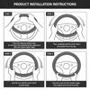 36-39cm Car Steering Wheel Cover Warm Auto Interior Decor Soft Plush Steer Wheel Cover  Winter