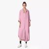Camicia da donna taglia forte primaverile e autunnale con protezione solare, camicia a taschino media lunga casual ampia