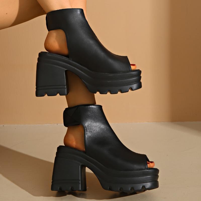 Fashion Platform Women's Sandals Super High Heels Fashion Shoes Classic Chunky Pumps 2025 Summer Designer Slingback Sandalias De Mujer