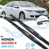 Двірники для Honda Accord 8 2008 2009 2010 2011 2012 Переднє вікно Склоочисники Аксесуари для автомобіля Наклейки