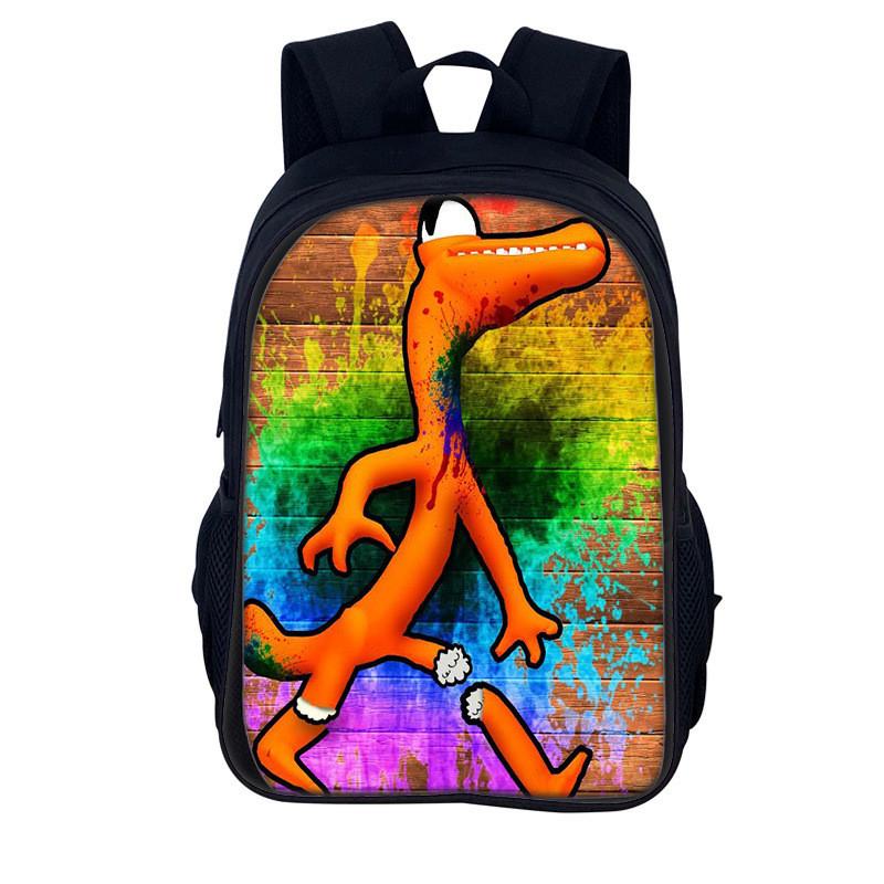 Rainbow Friends Kids Backpack With Polyester Material And Spacious Design For School And Daily Use