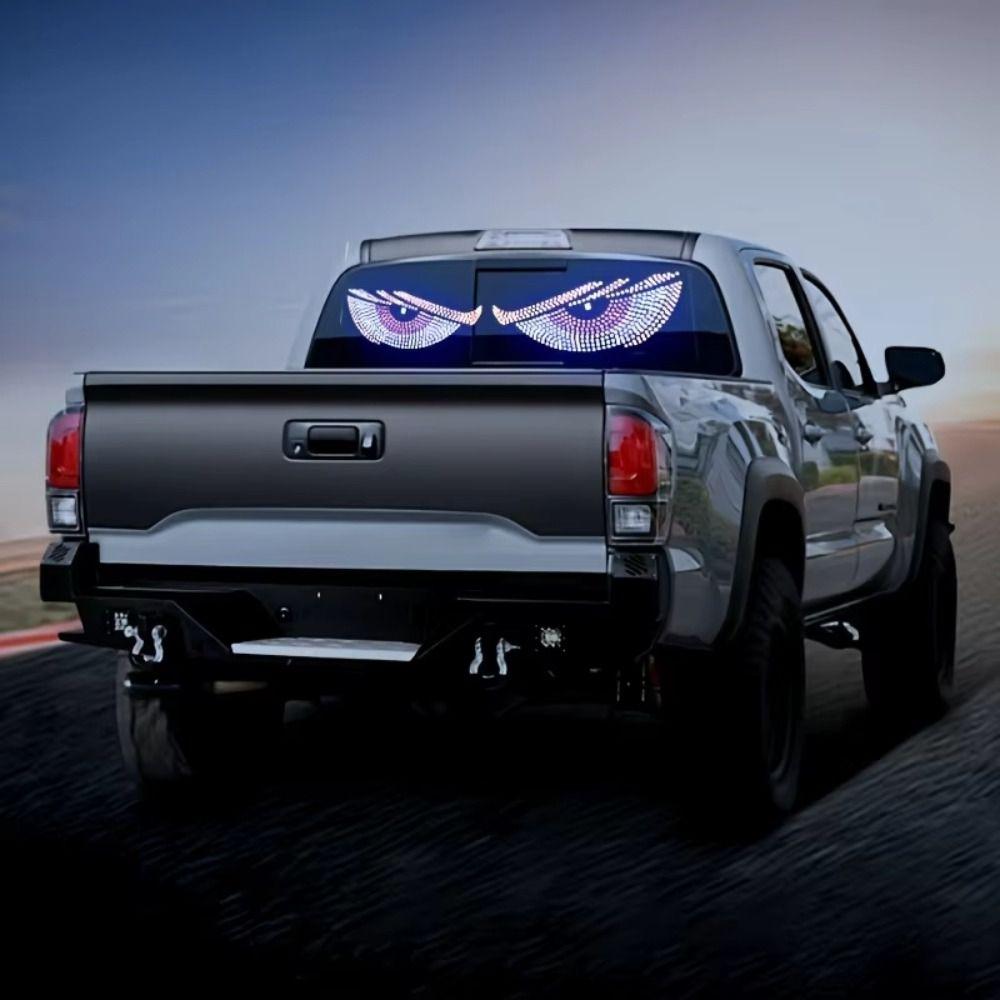 Matrix Pixel Panel Animated Car Truck Eye Truck Devil's Eye Light  Front and Rear Windshield