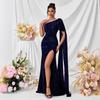 Europe, America, Amazon's new party evening dress party sequined one-shoulder split dress party dress