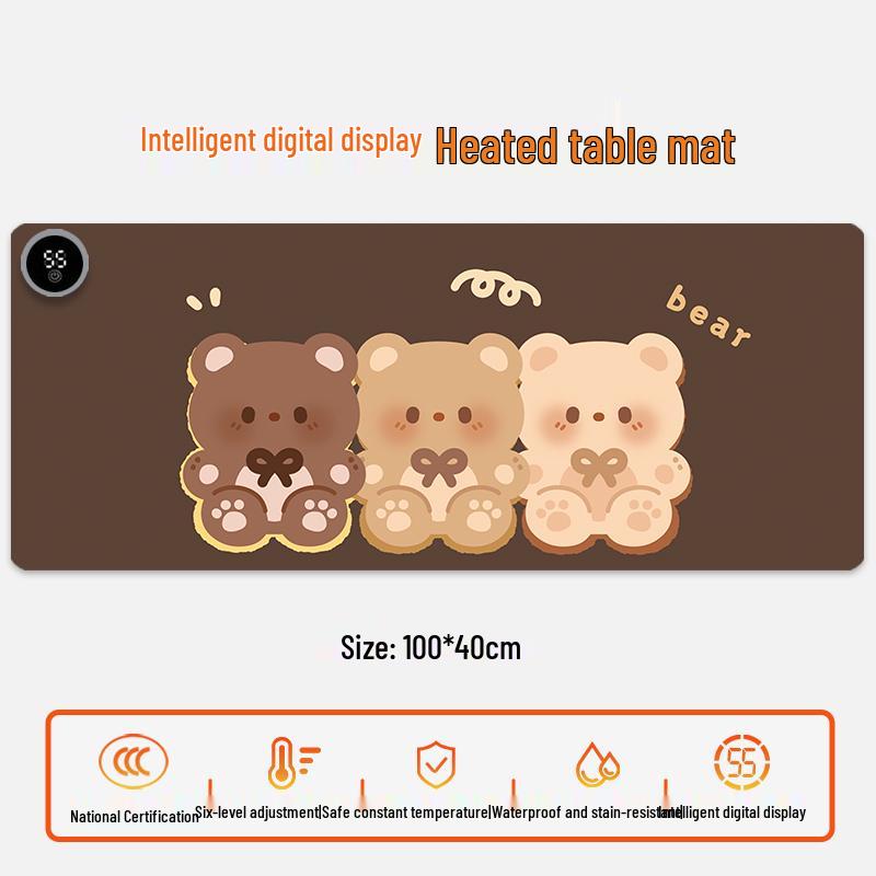 Electric Heating Desk Pad - Warm Mouse Pad for Office & Student Use