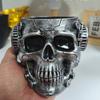 Resin Skull Planter Steampunk Machinism Human Skull Plant Pot Gothic Flower Vase with Drainage Hole for Home Office Decor