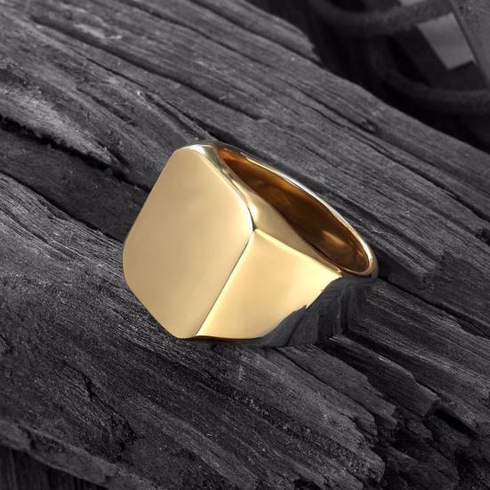 Anello di Coppia Stile Semplice Hip Hop Geometrico Lucido Decorazione Tutto Abbinabile Regalo Uomo Donna