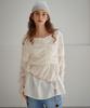OURO Wrinkle Shirring Blouse [ Cream ]