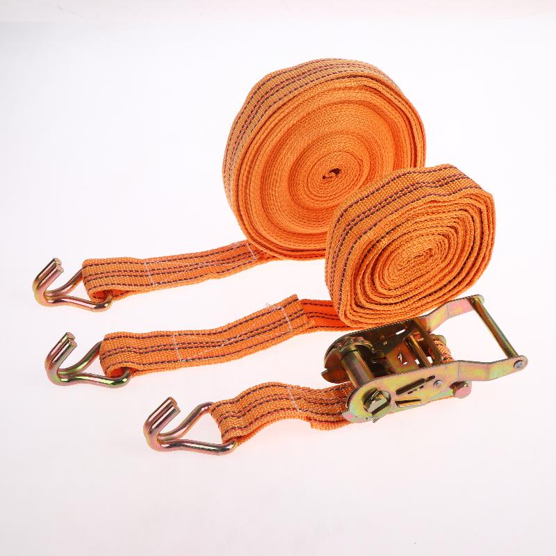 1 Sett 40 mm Bred 3-12 Meter Dobbel Krok Lastesikringsstropper Kraftige Skralle Laste stropper Lastebil Tilhenger Transport Surring