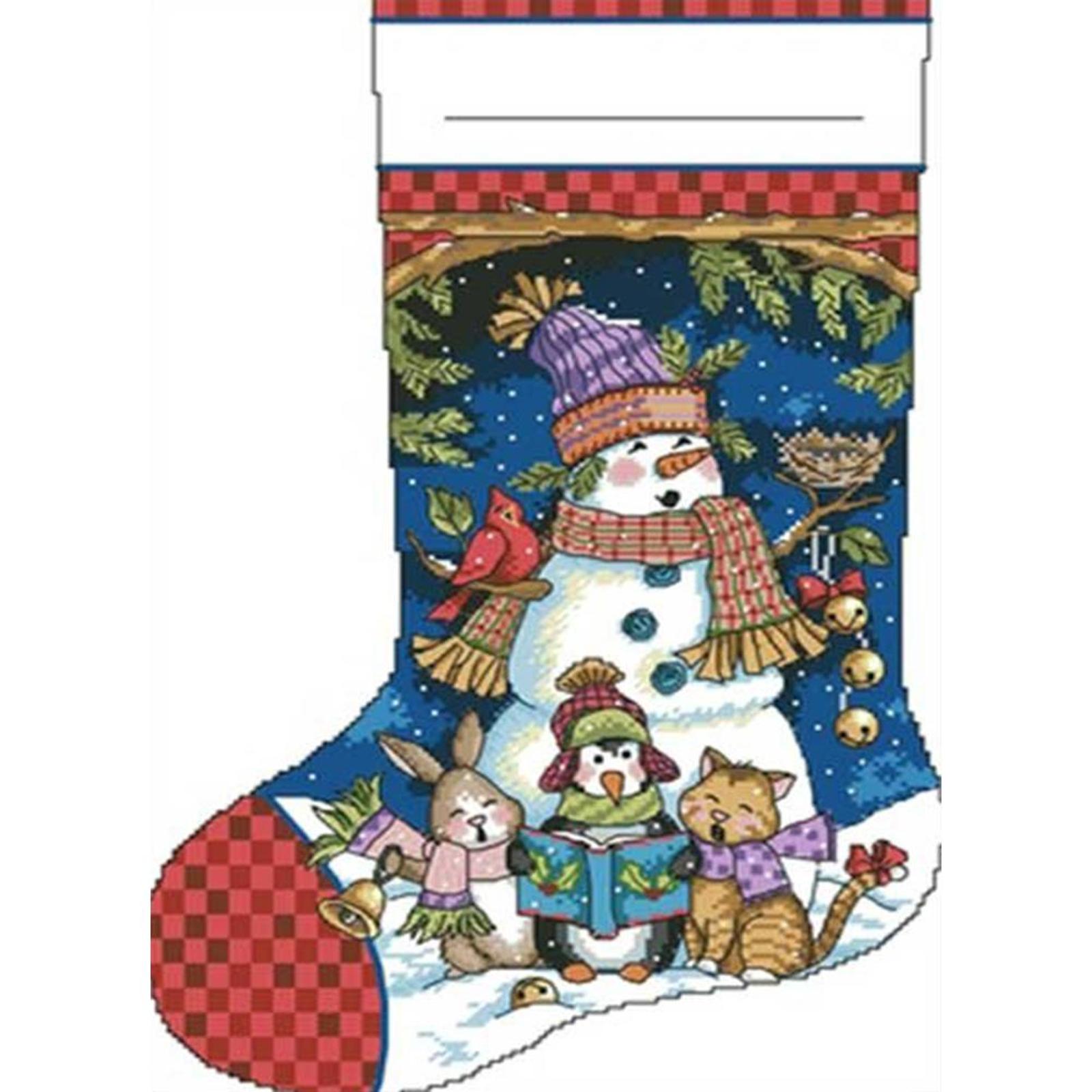 5D DIY Cross Stitch Embroidery Christmas Stockings Complete Kit Gifts Full Mosaic Christmas Socks Home Decoration
