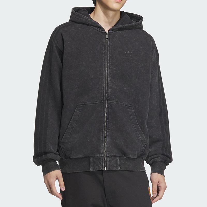 adidas Originale GEWASCHENE Jacken & Mäntel Herren Schwarz KA2315-