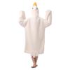 White Goose Coral Fleece Hooded Pajama Robe - Thick, Warm Homewear for Couples (Autumn/Winter)