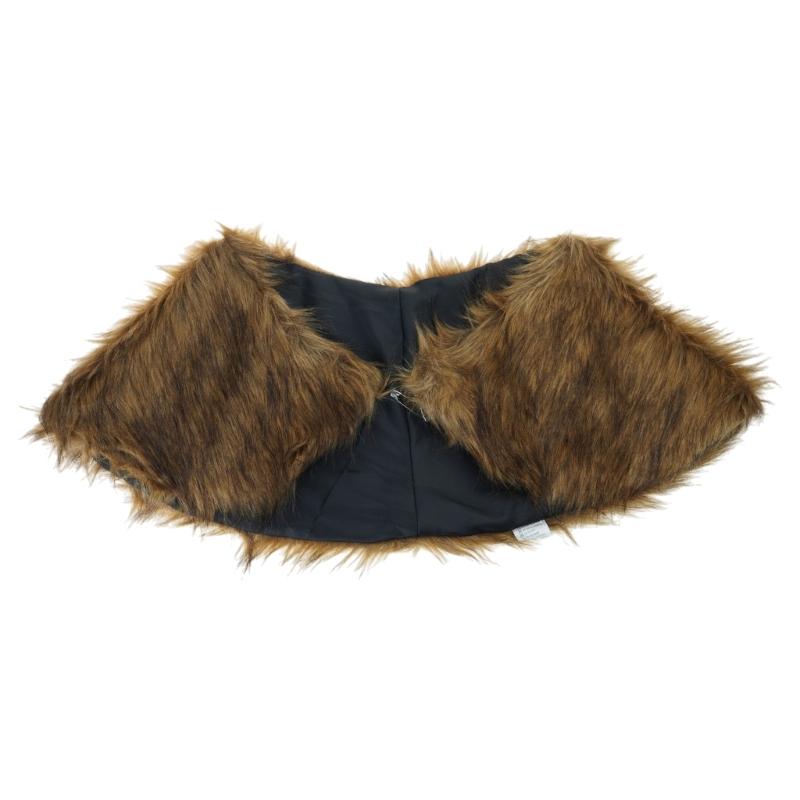Vikinges Faux Furs Shawl Barbarian Collar,Medieval Knight Mantle Shoulder Wrap Warriour Cape Shawl Renaissances Costume