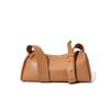New Bag Pillow Bag Genuine Leather Crossbody Bag Baguette Bag Wide Shoulder Strap High-end Single Shoulder Underarm Bag Soft Leather Women's Bag