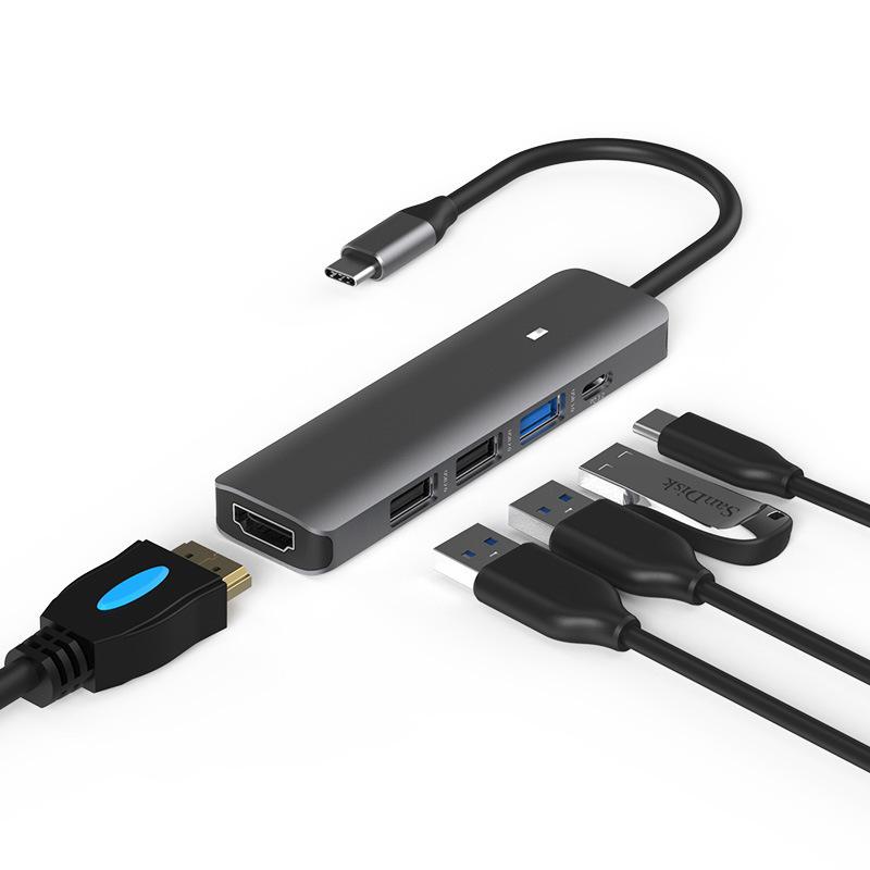 USB-C Hub: 4K HDMI, USB 3.0, Card Reader, Dock for Laptop/Tablet