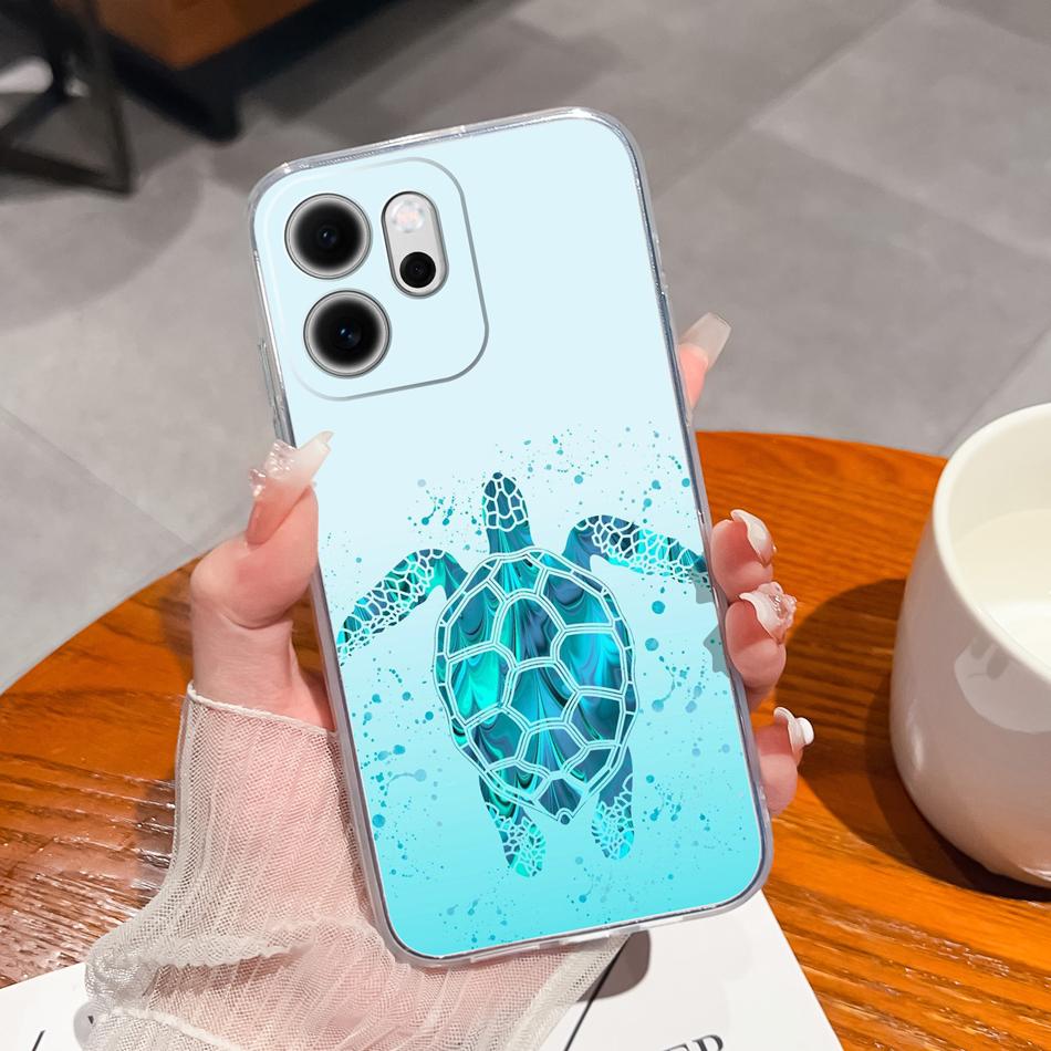 For Oppo Reno 14F 5G Phone Case Leisure Style Patterns Soft Silicone TPU Transparent Lightweight Cover For Oppo Reno14 F Capa