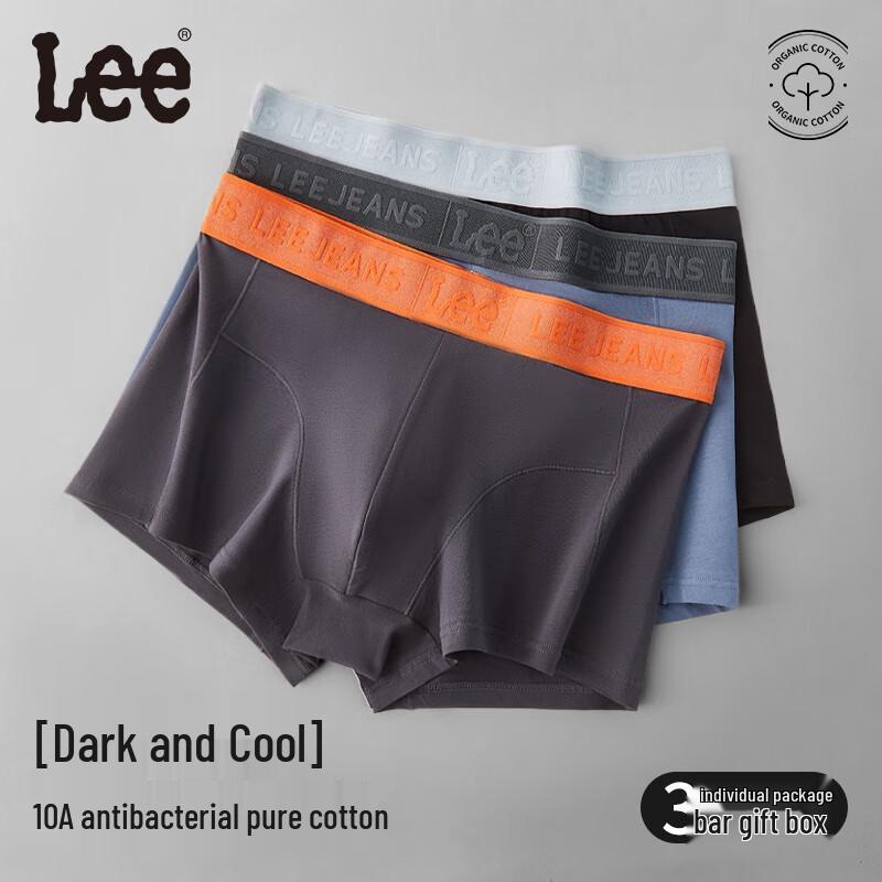 Lee Men's 10A Antibacterial Seamless Cotton Boxer Briefs