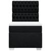 Vidaxl Continental Bed with Mattress, Black, Fabric 90X190 Cm
