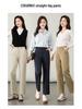 Women's High Waist Slimming Lyocell Cotton Straight-Leg Cigarette Pants for Autumn 2025