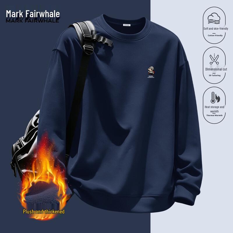 Mark Fairwhale Men's Winter Fleece-Lined Crewneck Sweatshirt