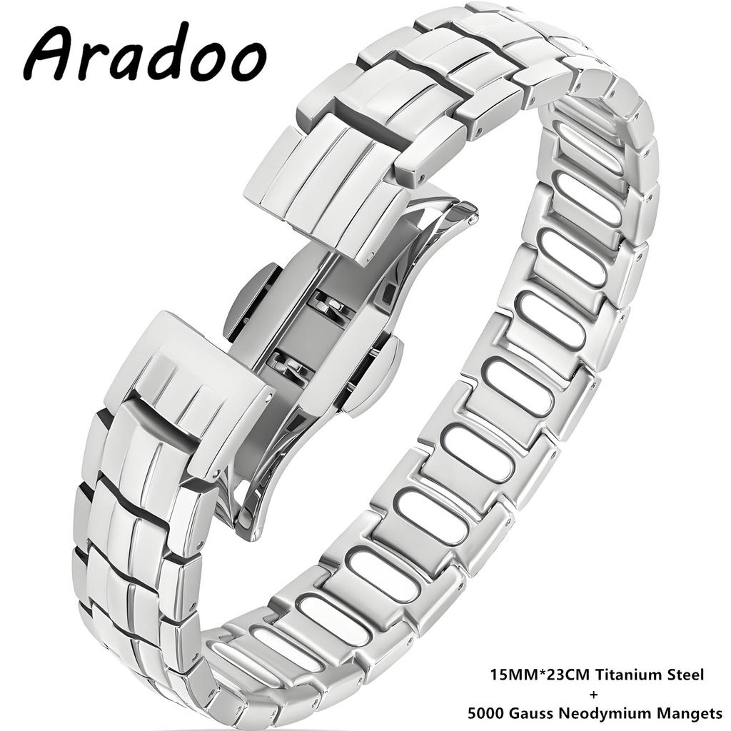 Premium Kupferarmband für Herren mit Magneten mit 5000 Gauß Stärke Titanstahl Armband Schmuck Geschenke