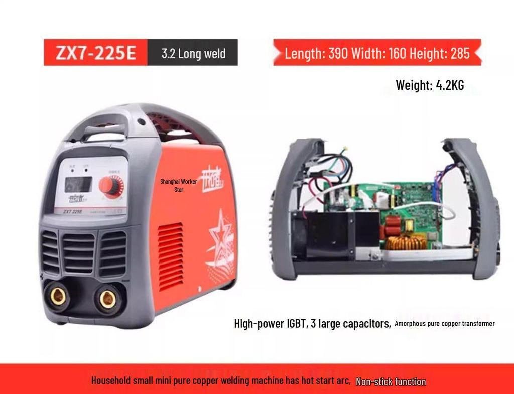 270K Inverter DC 220V Manual Welder - All Copper, Household Welding Machine