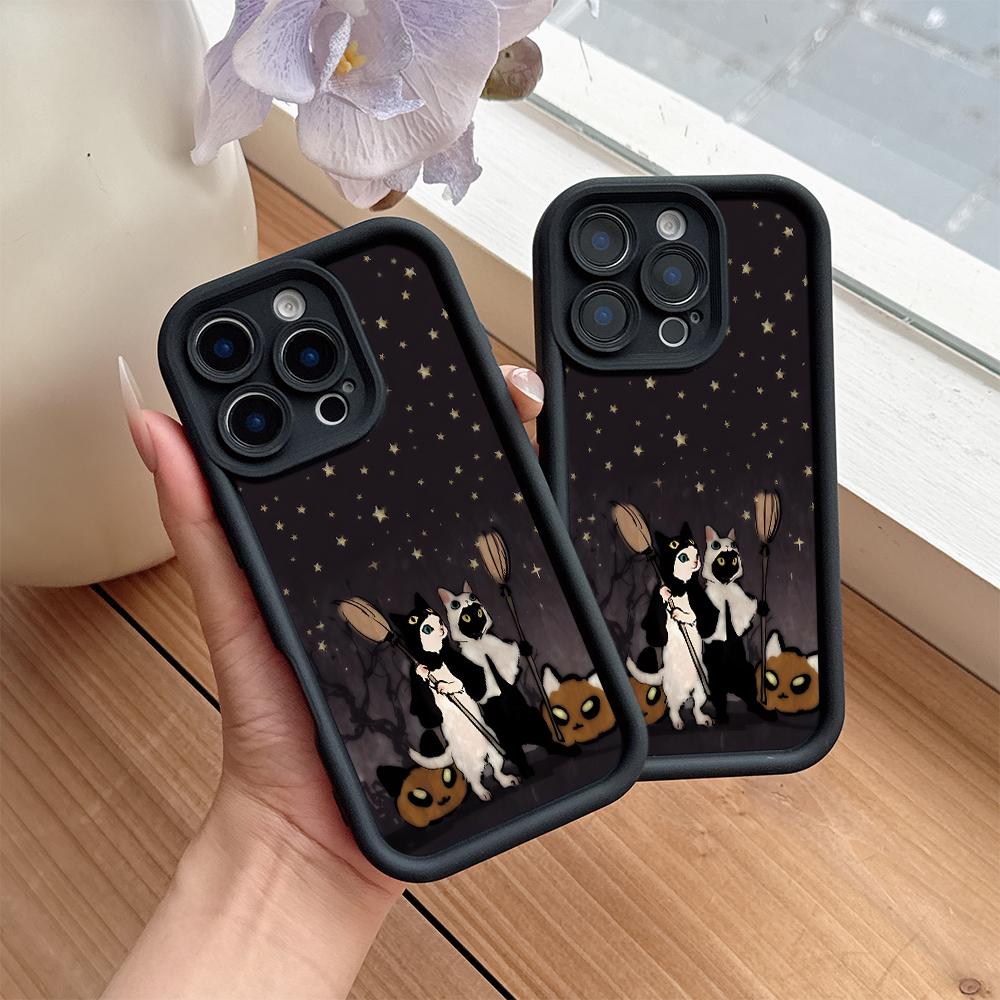 Creative lovely Halloween cat Phone Case for Huawei P50 Nova 9 10 Honor 400 300 200 X7B X7 X8 8A Magic7 X9c Smart Lite Pro 4G 5G