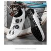 Mens Road Cycling Shoes With Dual Buckle Hard Sole Rubber Outsole Breathable Lightweight Pedal Compatible
