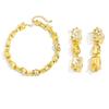 Salircon Vintage Chunky Necklace Irregular Geometric CCB Necklace Drop Earrings Jewelry Women Fashion Accessory Party Daily Wear