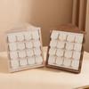 Walnut Wood Multiple Rings Display Stand Sturdy Structure Ideal For Jewelry Shops And Exhibitions