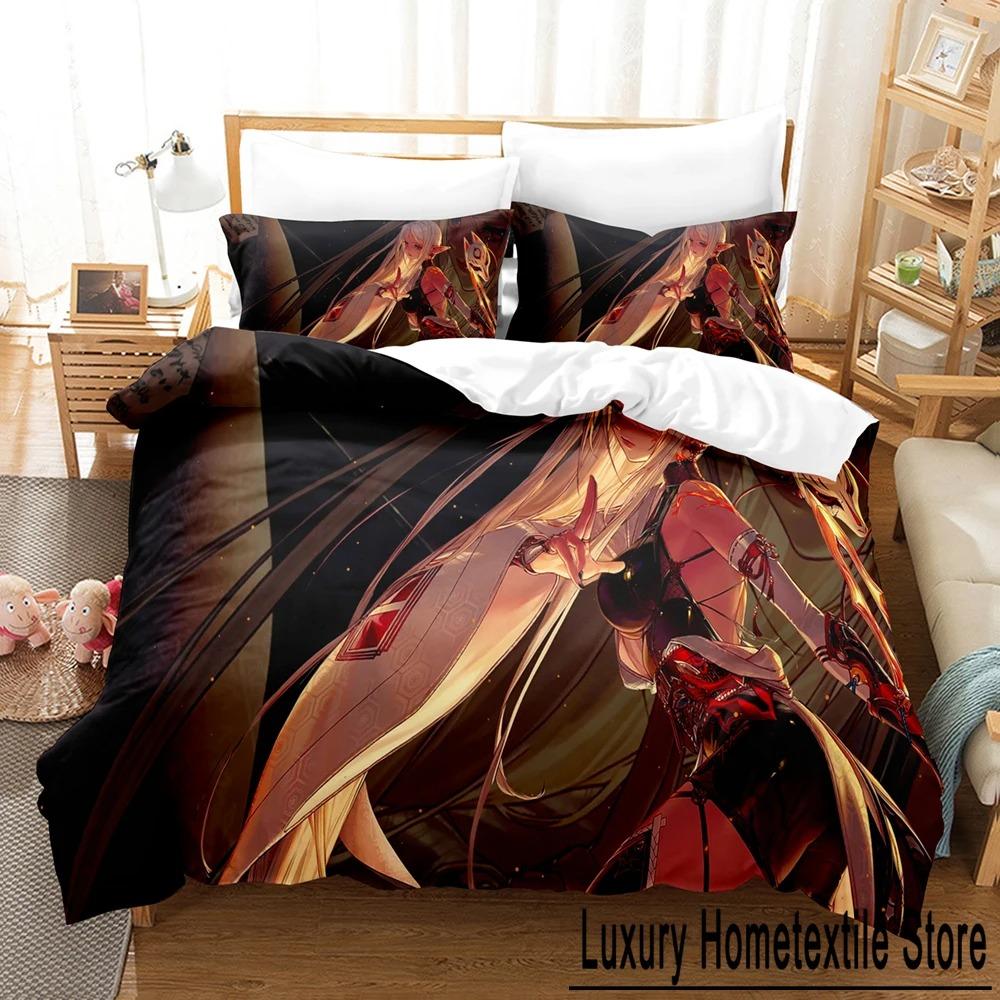 3D-gedrucktes Spielverlies auf Kämpfer-Bettwäsche-Set Einzel-Doppel-King-Bettset Kinderzimmer Bettbezug-Sets Heimtextilien