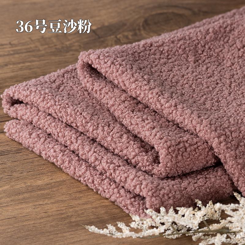 Teddy Plush Fabric Elasticity Soft By The Meter for Toys Pet Nest Cushion Handmade DIY Sewing Faux Lamb Fur Cloth Beige White