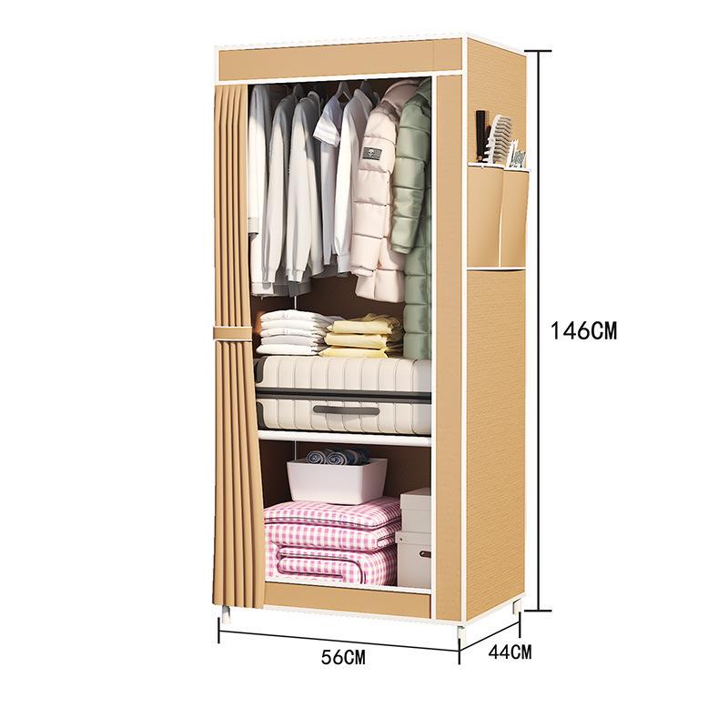 Easy-to-Assemble Bedroom Wardrobe Cabinet for Rental Room Storage