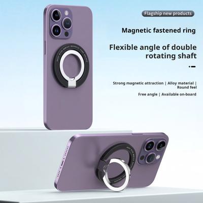 Magnetic Ring Holder for MagSafe N52 Strong Magnets Phone Ring Holder with Double Shafts Magnetic Ring Buckle for IPhone 15/14/13/12 Pro Max