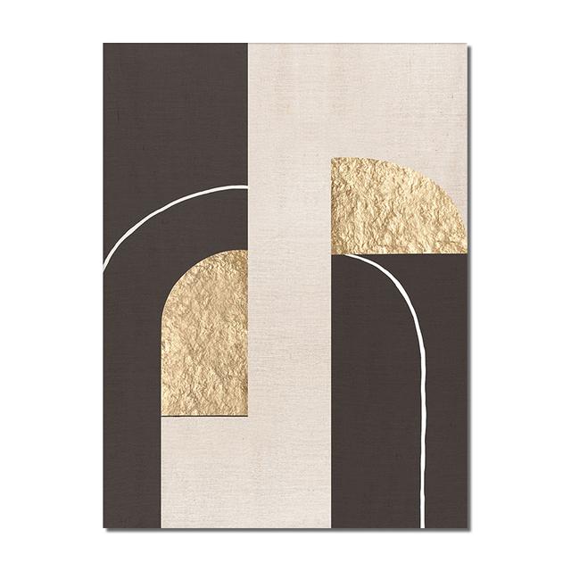 

Абстрактная черная кофе с золотым холстом, картина, скандинавские современные постеры и принты, настенная художественная картина для гостиной, домашний декор 50x75cm