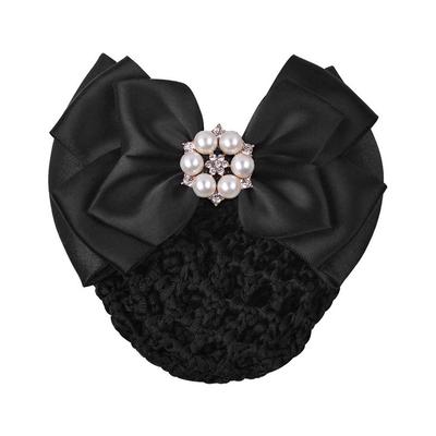 Women's Pearl Flower Ribbon Hair Net Updo Hair Net