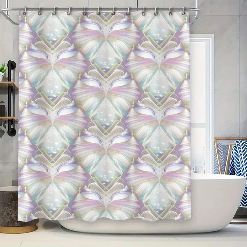 

Luxury Waterproof Shower Curtain Diamond Pattern Bath Decor, 72X84 Mosaic Print Home Decoration With Hook Set For Bathroom Acces W60H190(CM)-1 Pcs