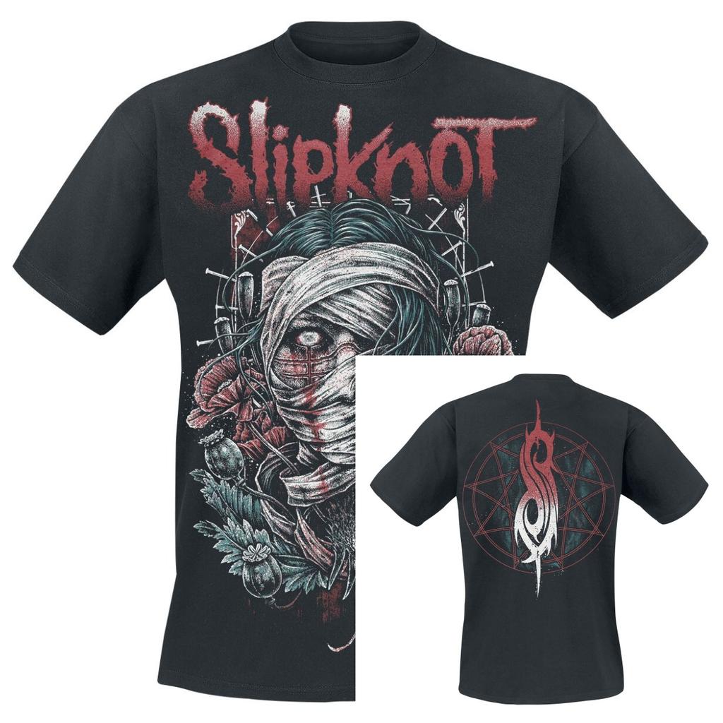Retro Summer Slipknot Graphic Cotton Band Tshirt Unisex Summer Short Sleeve Fashion Brand Tee Luxury Casual Vintage Tees