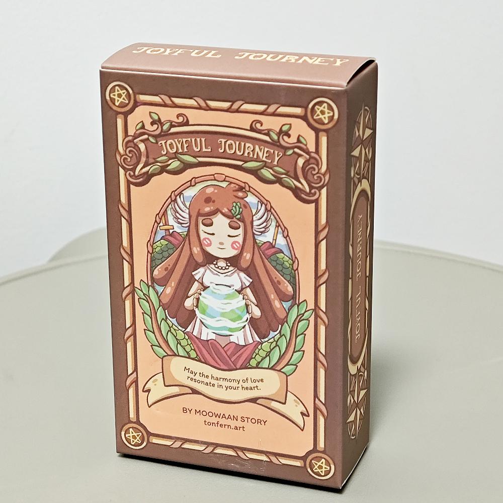 Tarotový systém 10,3*6 cm Radostná cesta Tarot Rider-Waite Cartoon Roztomilý tarotový balíček 79 ks karet (obsahuje 1 speciální kartu)