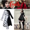 Cosplay šaty inspirované 101 dalmatiny Černobílá čarodějnice Cruella De Vil