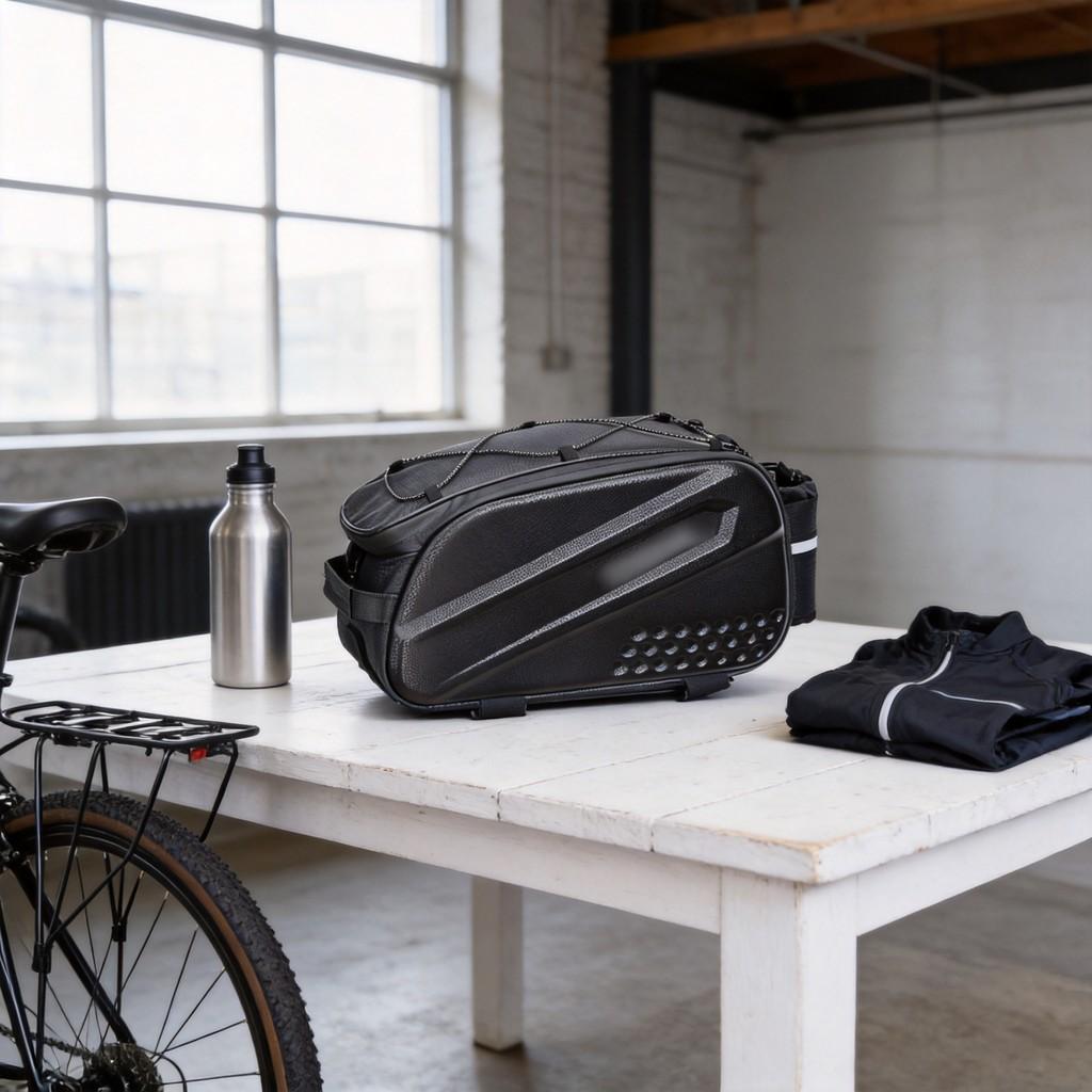 Fahrrad-Gepäckträgertasche Mit Hartschale PVC Für Mountainbike Aufbewahrungslösung