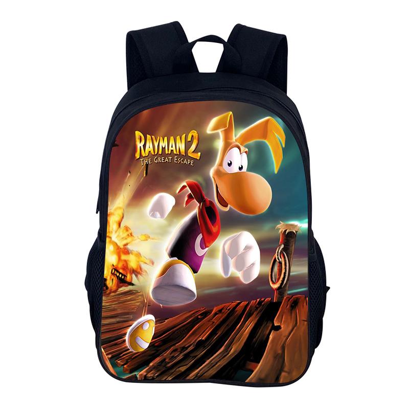 Cartoon Games Rayman Legends 2-delige Set Rugzak Schooltas Jongens Meisjes Camping Rugzak Etui Potloodzak Potlooddoos