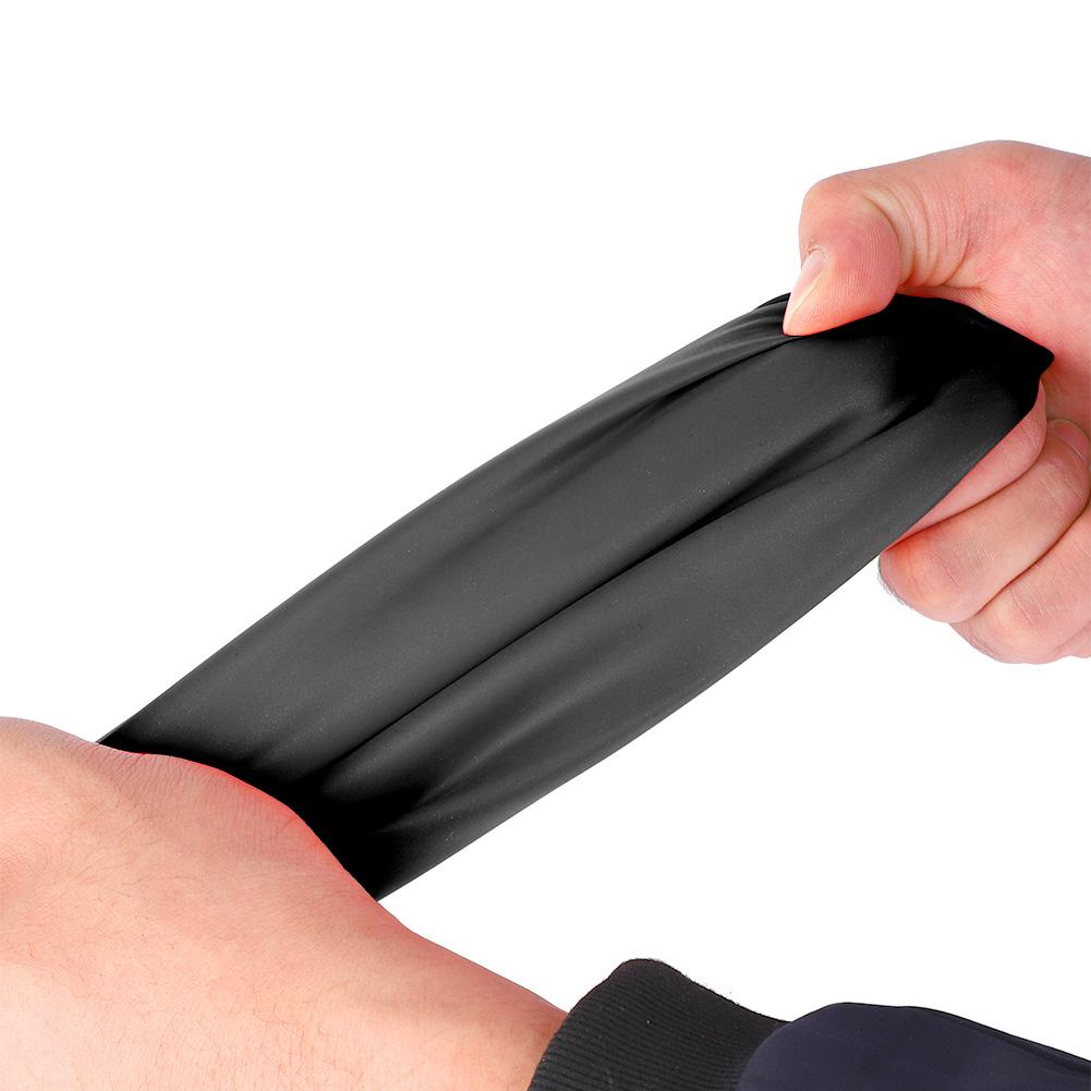 Strapazierfähige Unisex Silikon Wasserdichte Badekappe Einfarbig Hochelastisch Schwimmerhut Schwarz