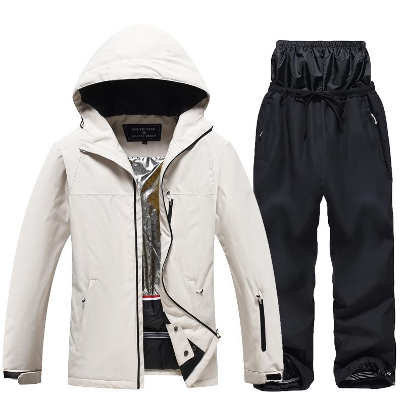 Erkek ve Kadınlar İçin Kayak Takımı Dış Mekan Kışlık Sıcak Snowboard Takımı Su Geçirmez Rüzgar Geçirmez Kayak Ceketi ve Pantolon Seti Oversize Nefes Alabilir Yalıtımlı Kar Takımı