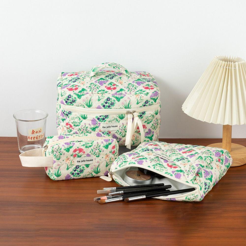 

Large Capacity Cosmetic Bag Storage Bag Washbag Fashion Toiletry Bag S-Flower Vine