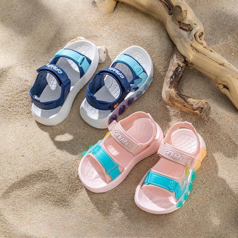 New Style Anti-slip Soft-soled Girls' Children's Velcro Shoes for Beach Sandals