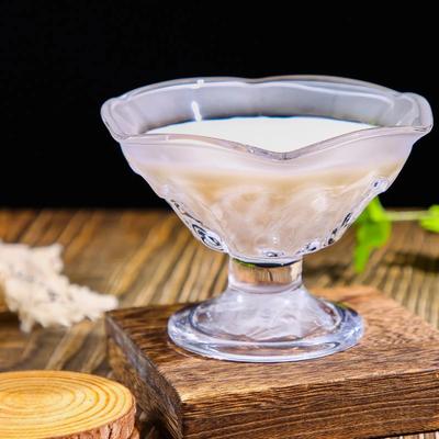 Farebné sklenené dezertné poháre Pohár na zmrzlinu. Japonský prémiový pohár na zmrzlinu Kreatívne poháre na pitie pre vodu kávu