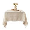 European Cotton-Linen Tassel Tablecloth: Dustproof Decorative Cover for Living Room or Coffee Table